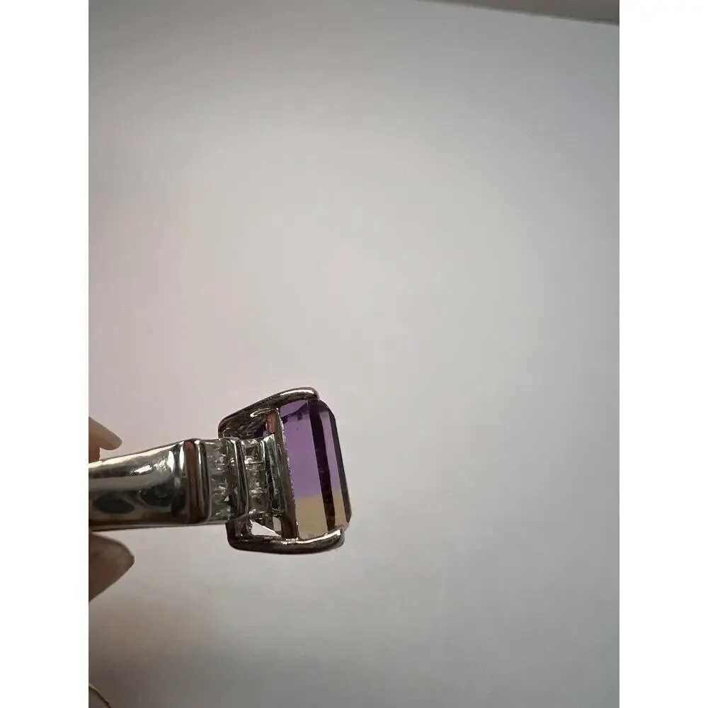 NEW ametrine and topaz sterling silver ring size 11
